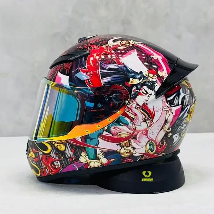 Casque intégral élégant et élégant pour scooters et cyclomoteurs