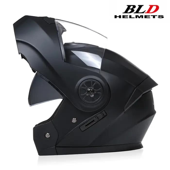 Casque de moto modulaire avec double visière et visière rabattable