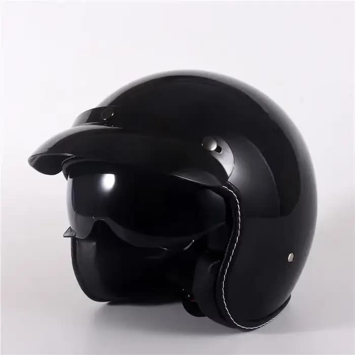 ECE casque de Moto visage ouvert lentille foncée avec bord solaire hommes femmes été Scooter