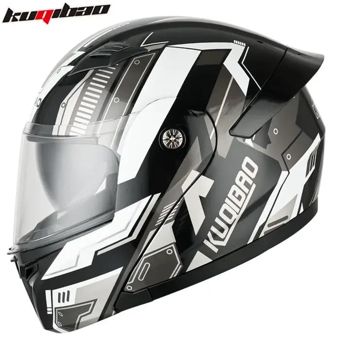 Casque de moto KUQIBAO avec casque Bluetooth intégré
