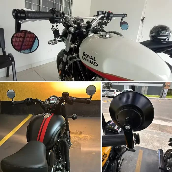 Rétroviseur d'extrémité de barre de moto en aluminium CNC