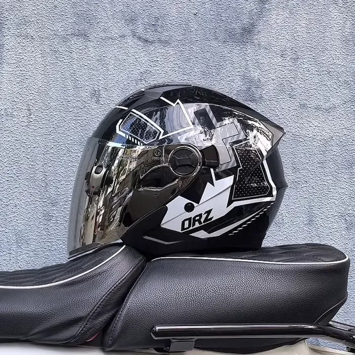 Casque moto ORZ, demi-visage