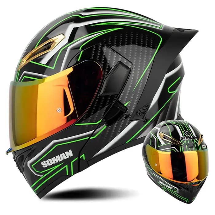 Casque de moto intégral universel approuvé par le DOT pour homme