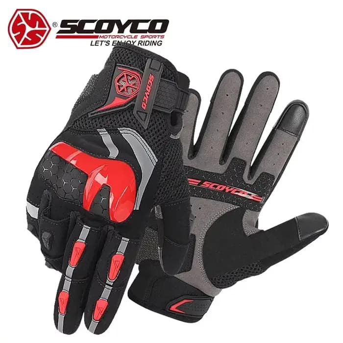 SCOYCO gants de moto hommes femmes été respirant doigt complet