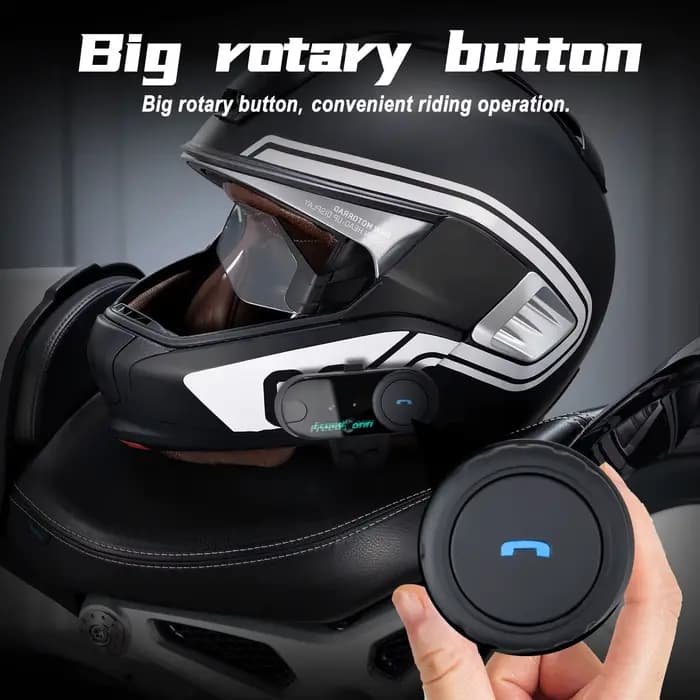 Freedconn Casque De Moto Stéréo Bluetooth Mains Libres Appel Sans Fil Communication Interphone Musique Partage 6 Coureurs