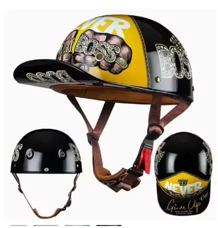 Casque rétro demi-visage pare-brise casque de Moto hommes femmes Scooter Casco Moto casque de cyclis