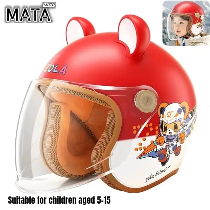 Casque de moto enfants sécurité haute densité dessin animé mignon beau patinage enfant