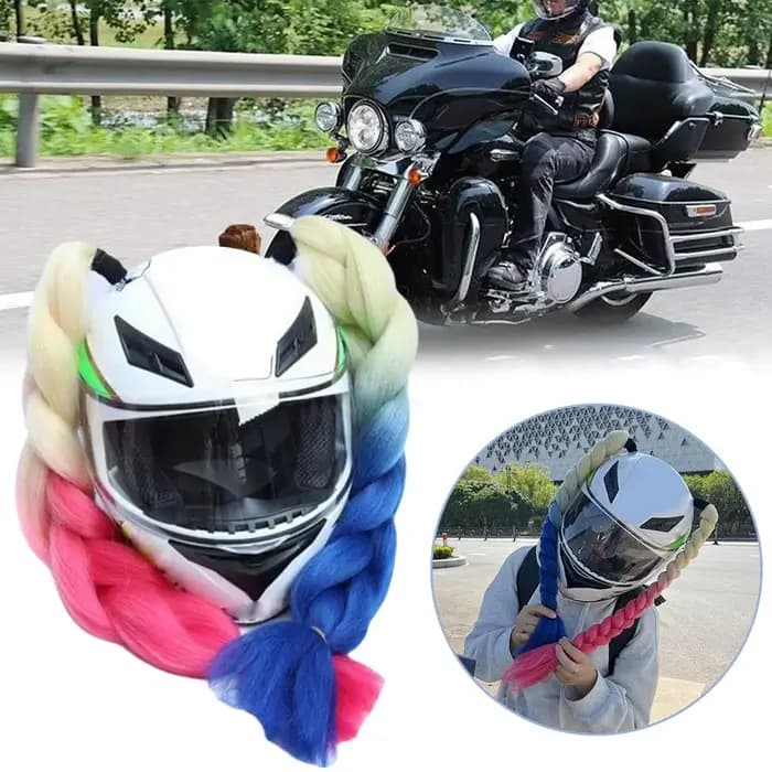 Tresses de décoration de casque de moto