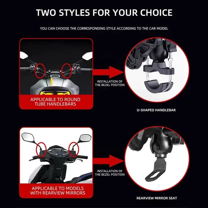 Support de téléphone antichoc pour moto