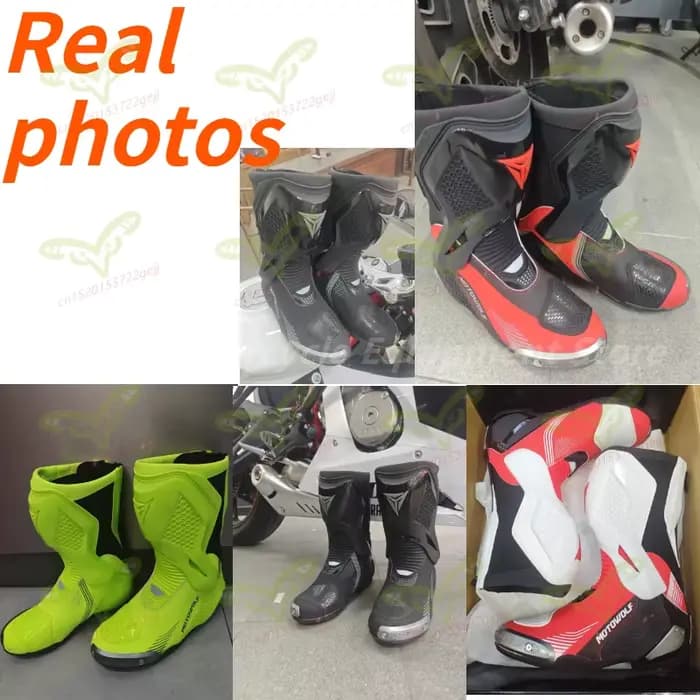 Bottes de course imperméables à tube long de haute qualité Motowolf pour motos