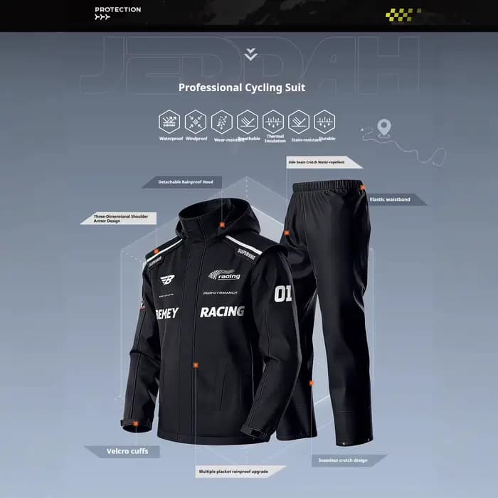 Combinaison de pluie pour moto
