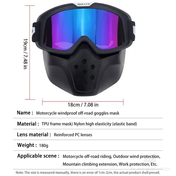 Lunettes de casque de moto Vintage