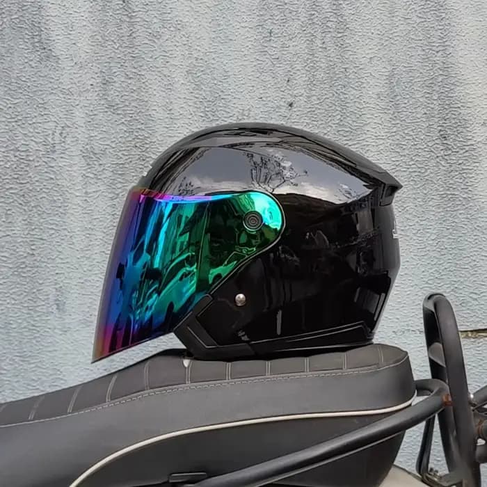 Hommes Moto demi-casques double lentille Scooter