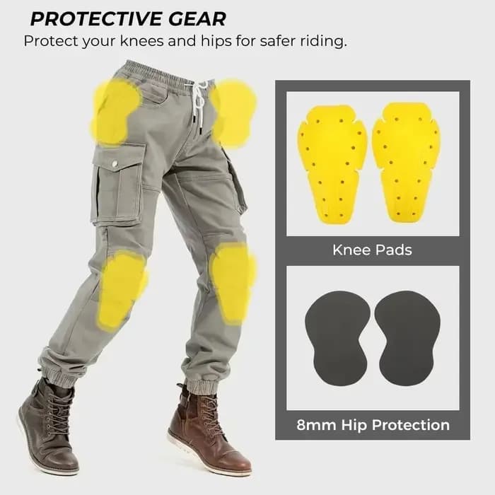 FjCargo-Pantalon de moto élastique pour homme