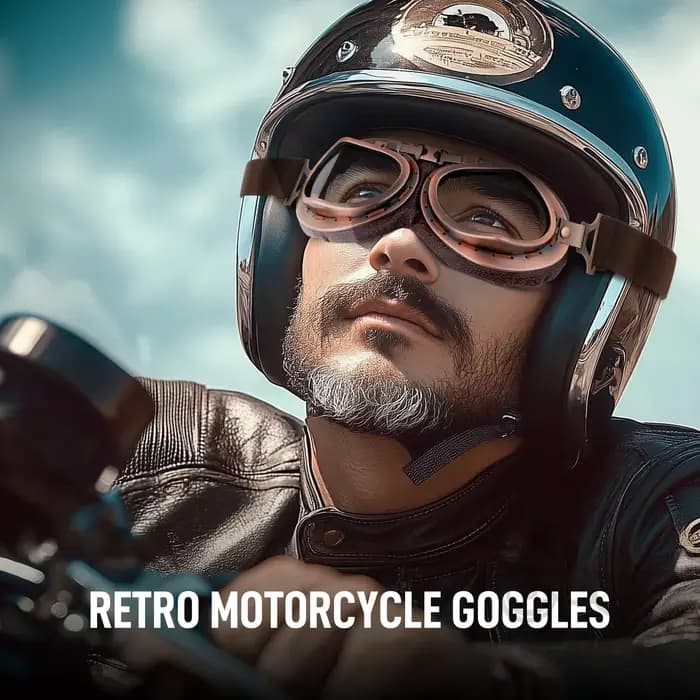 Lunettes de moto rétro vintage pour Harley Pilot