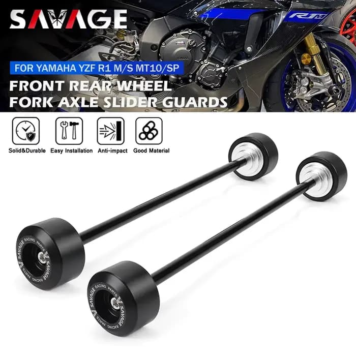 Curseurs de collision de fourche d'essieu de roue R1, pour YAMAHA MT10/SP FZ10 YZF R1M R1S R1, prote
