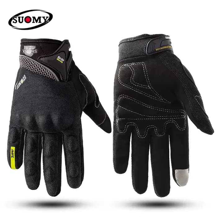 Gants de course respirants à doigts complets pour moto