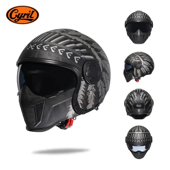 Casque de moto modulaire intégral ou ouvert pour homme