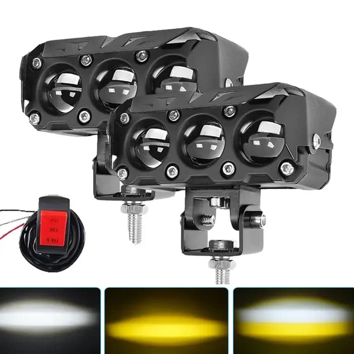 Phare LED auxiliaire pour motos 12V