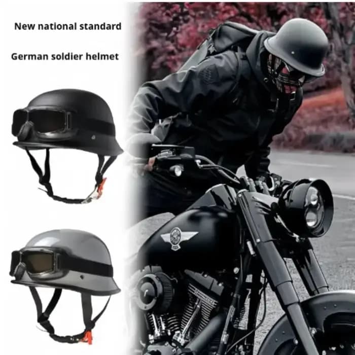 Demi-casques rétro classiques pour moto, visage ouvert, bonnet de croisière, casquette de crâne, petit pour moto, Scooter, Chopper