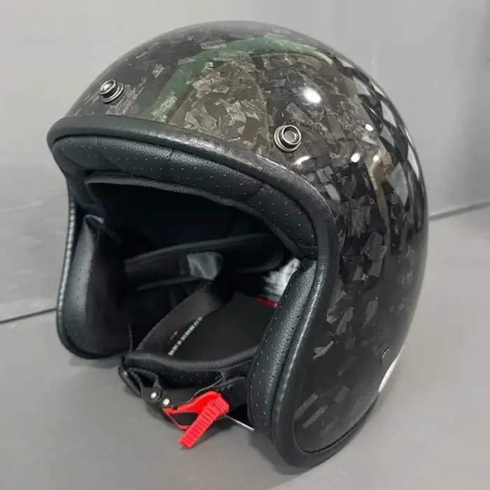 Casque de moto en Fiber de carbone ultraléger Vintage 4/3