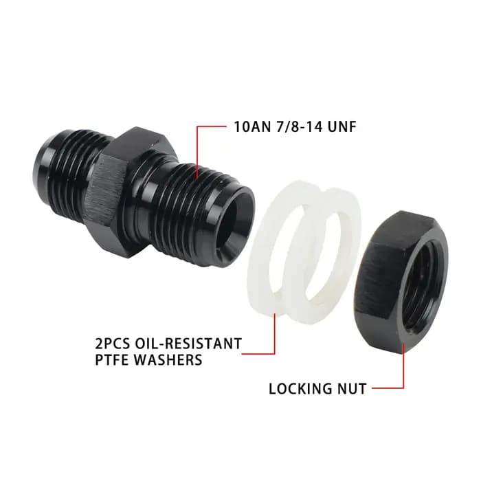Adaptateur de réservoir de cellule de carburant évasé mâle AN6 AN8 AN10 AN12