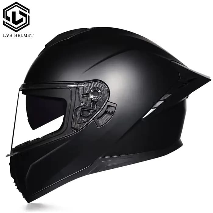 Casque de moto intégral approuvé par le DOT pour hommes et femmes, casque d'équitation à grande queu