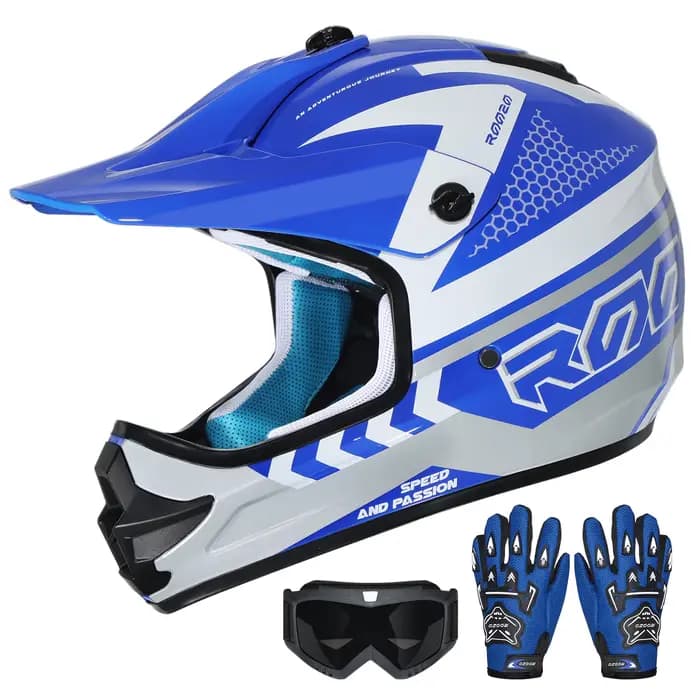 Casques de moto pour enfants Casque intégral pour jeunes Atv Road Cross
