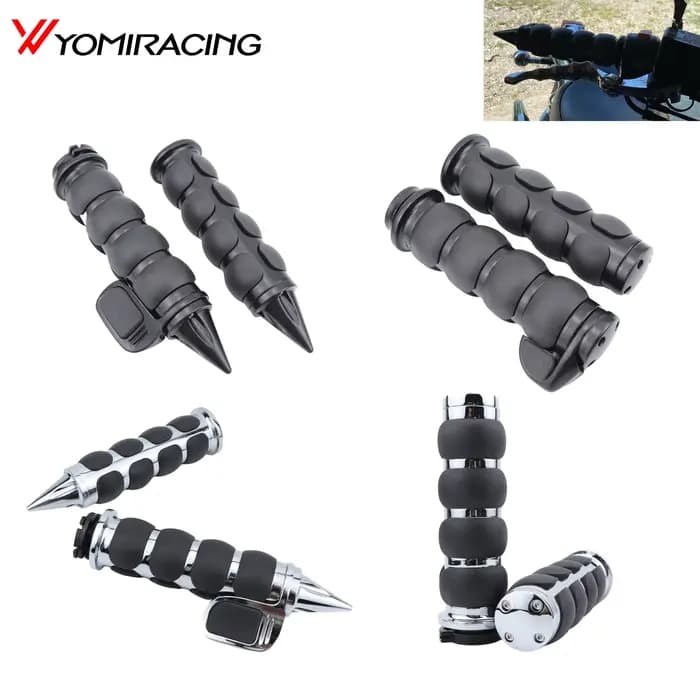 25mm 1 "moto guidon poignée barre fin poignées pour Harley Cruiser Chopper personnalisé Suzuki Boule
