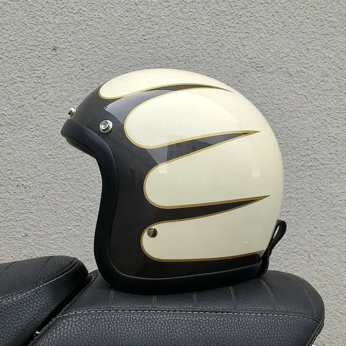 Casque de moto vintage TT&COCASCOS Cafe Racer 3/4 500TX, casque de moto léger pour scooter, capacete