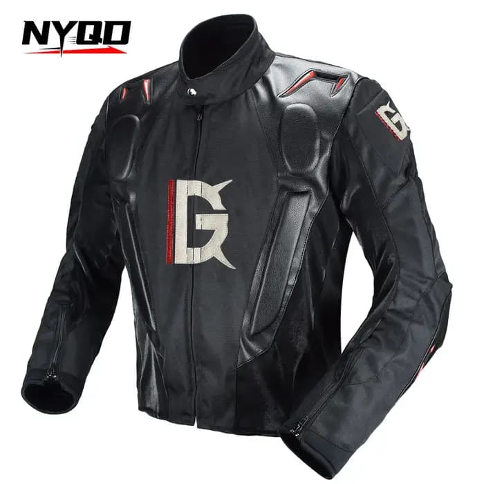 GHOST RACING hiver Moto veste en cuir Chaqueta