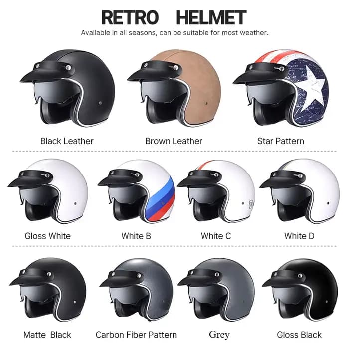 Casque de moto vintage