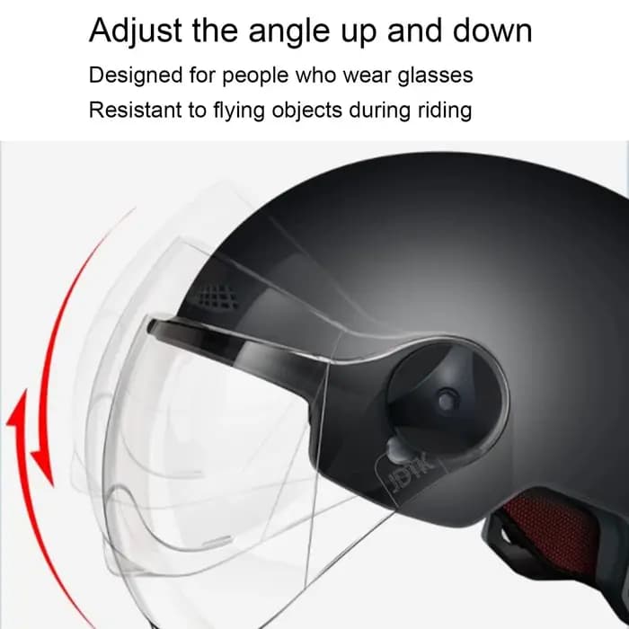 Demi-casque pour adultes avec lunettes de protection pour moto