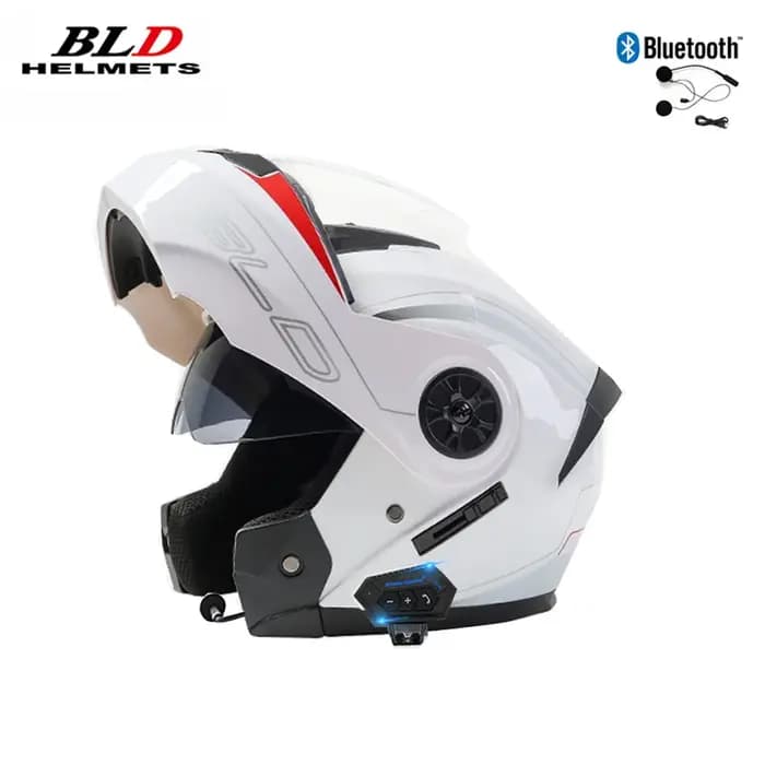 Casque de moto rabattable Bluetooth