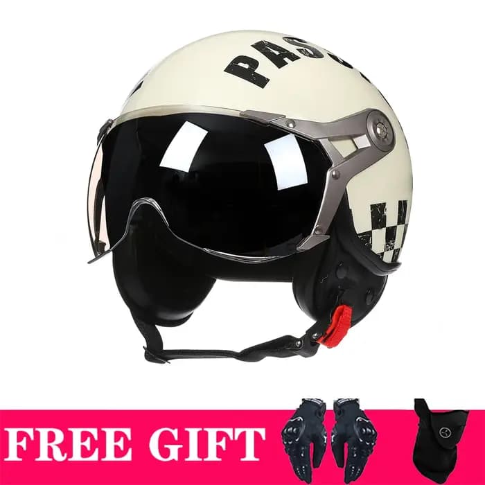 Casque de moto vintage pour homme