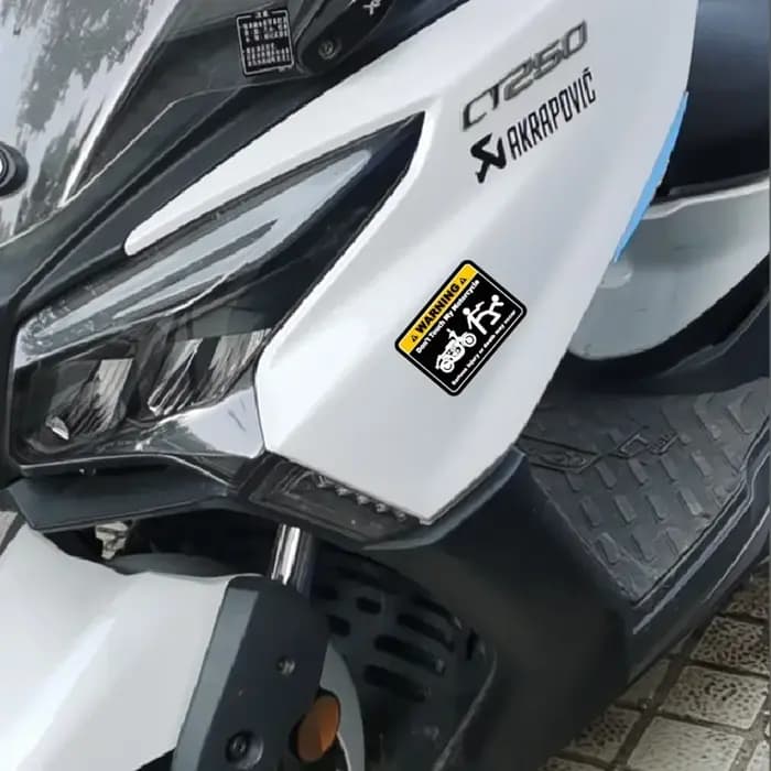 Autocollants d'avertissement imperméables réfléchissants "Don't Touch My Bike" – 2