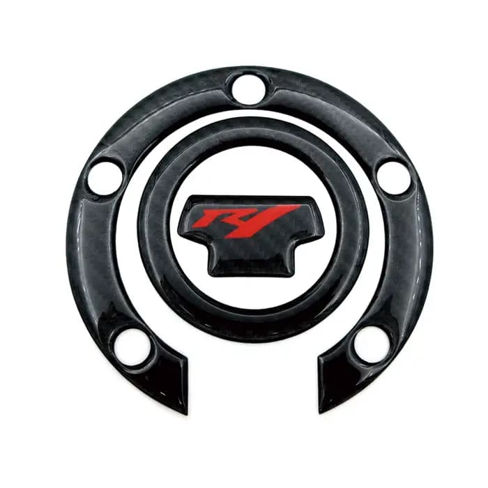 Autocollants de protection pour capuchon de réservoir de moto, en Fiber de carbone, pour Yamaha YZF