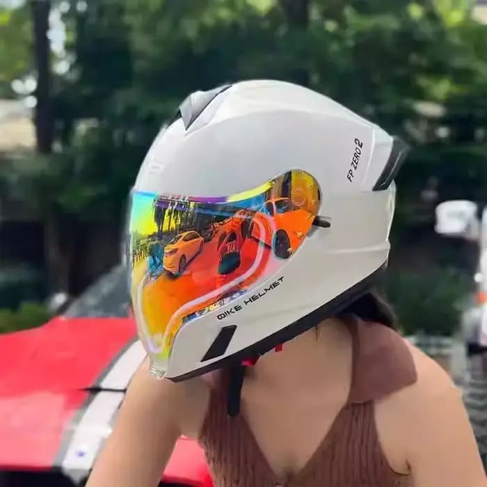 Casque de moto modulaire intégral pour adulte certifié DOT 3C avec double visière anti-UV à dégagement rapide
