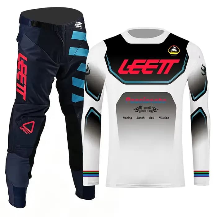 Ensemble d'équipement de motocross gris