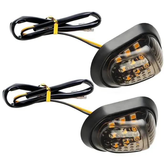 2 pièces 12V clignotants de moto une paire 9 indicateurs