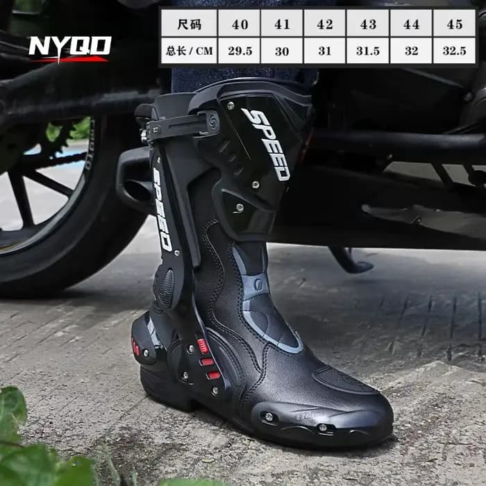 Bottes de moto montantes pour hommes