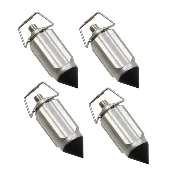 Valve à aiguille d'huile flottante de carburateur, 4 pièces, pour Honda Kawasaki Suzuki Yamaha Keihi