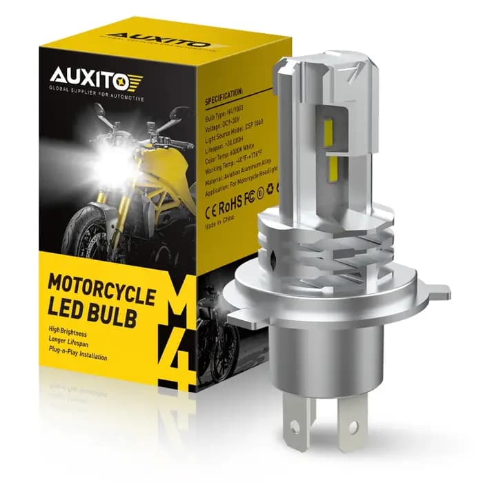 AUXITO 1/2X H4 9003 LED ampoule de phare CSP sans ventilateur avec Canbus 9003 LED