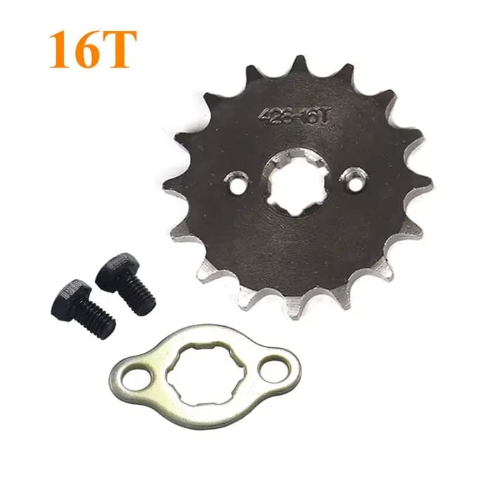 Pignon avant 17mm 14T 15T 16T 17T + 76mm 41T 428, pignon arrière + 428 106 liens JOfor RL facades D3