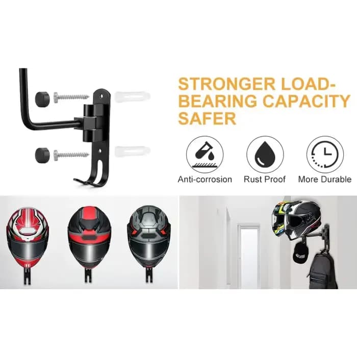 180 ° Support mural rotatif pour casque de moto