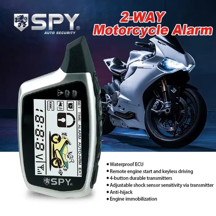 Accessoires anti-vol pour moto, système d'alarme bidirectionnel pour moto 12V