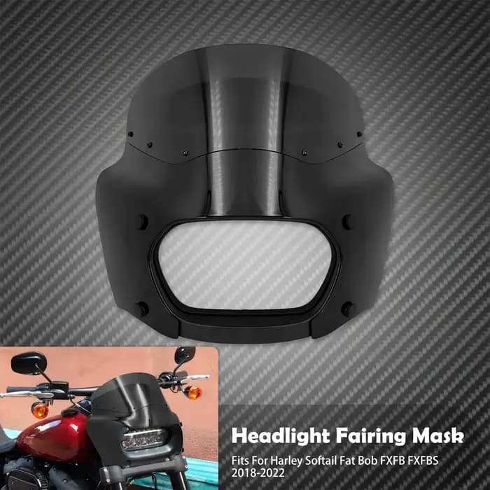 Carénage de moto ABS noir pour Harley Softail Fat Bob