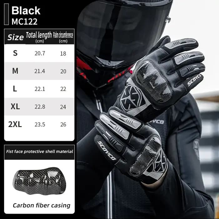 SCOYCO gants de Moto hommes femmes été respirant Anti-chute Luva Motocross