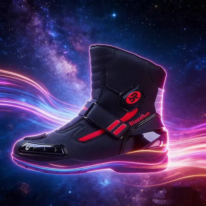 Nouvelles bottes de moto en cuir pour hommes