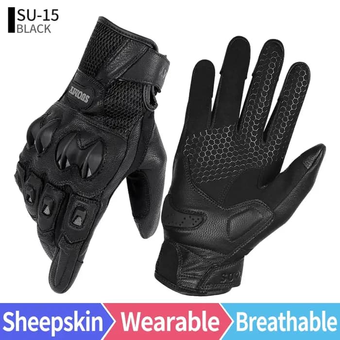 SUOMY SU-15 Cuir Moto Gants Écran Tactile Motocross GufamilMoto Cyclisme Luva MotDynclista
